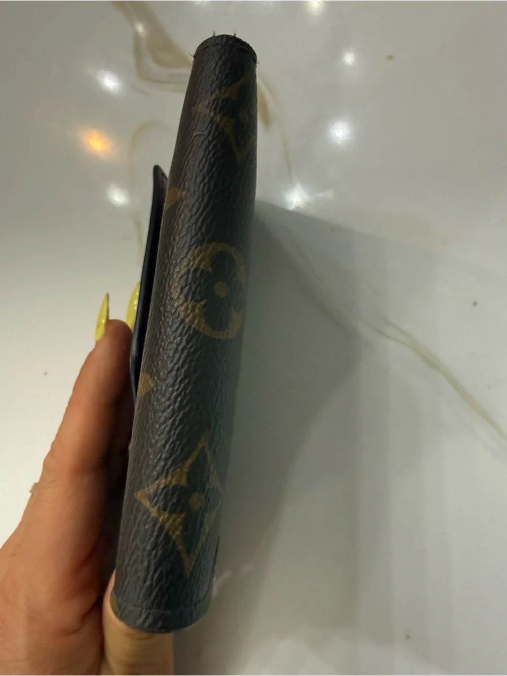 Louis Vuitton Monogram Envelope Compact Wallet in Brown and Gold